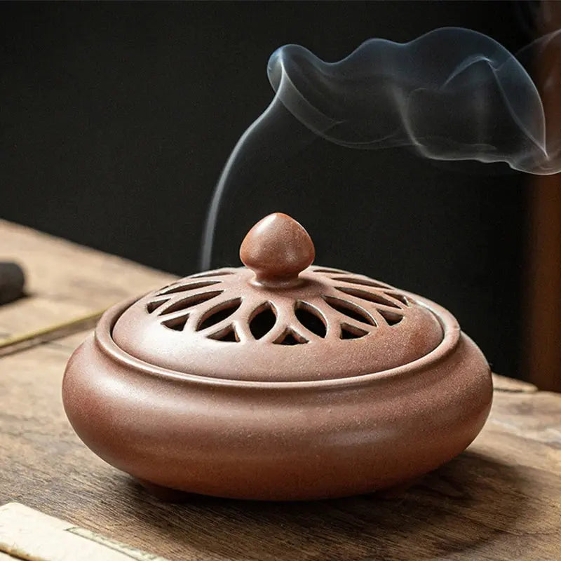 Ceramic Enamel Lotus Incense Burner - Planet4Shopping