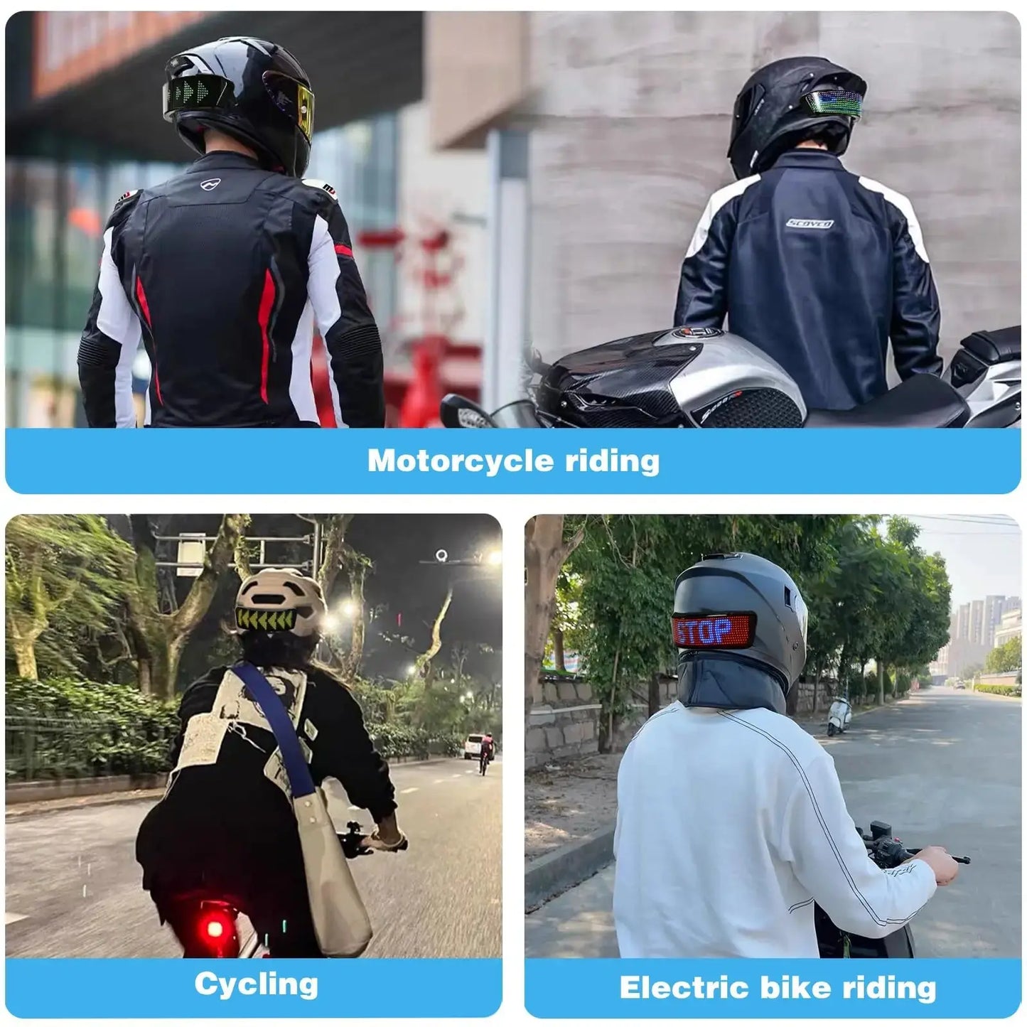 Motorcycle Helmet Programmable LED Display - Planet4Shopping