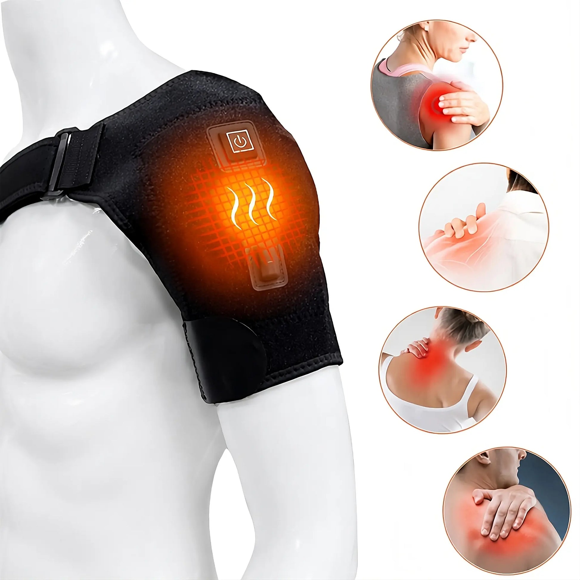 USB Heated Shoulder Brace Rotator Cuff - Planet4Shopping