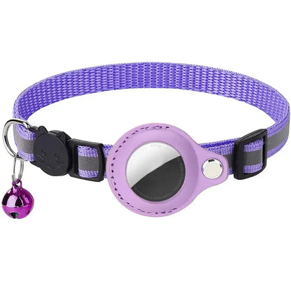 Reflective Cat Collar with Apple AirTag Holder - Planet4Shopping