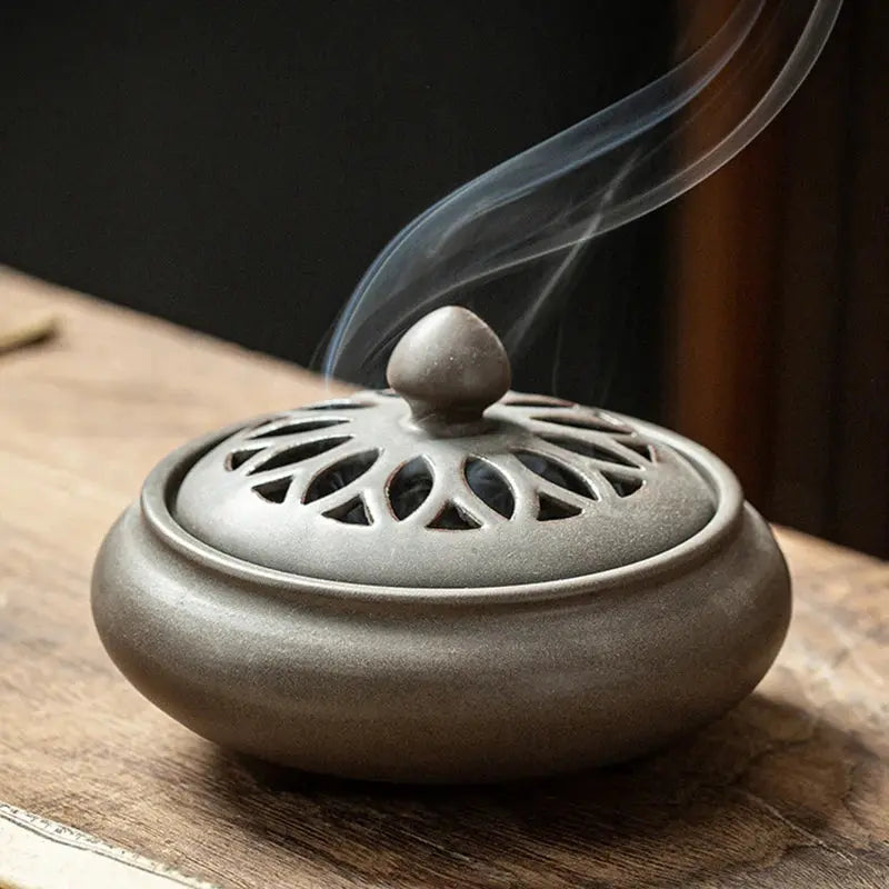 Ceramic Enamel Lotus Incense Burner - Planet4Shopping