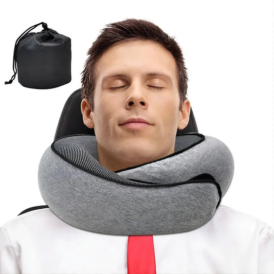 Memory Foam Neck Pillow Travel Snail Design - Planet4Shopping