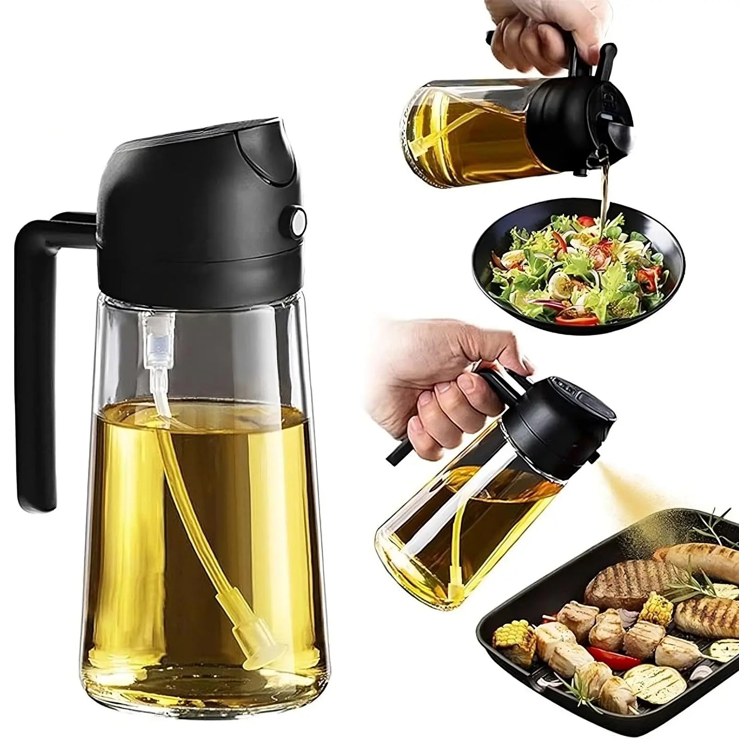 2 in 1 Oil Spray Bottle - Planet4Shopping