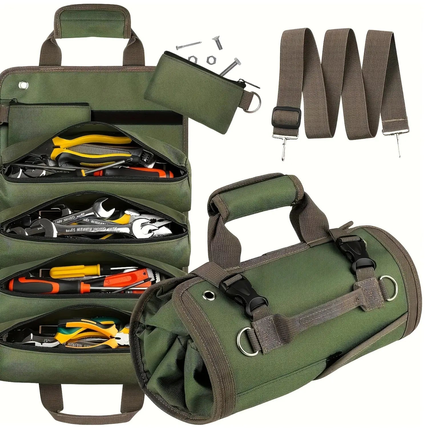 Heavy-Duty Roll-Up Tool Bag - Planet4Shopping