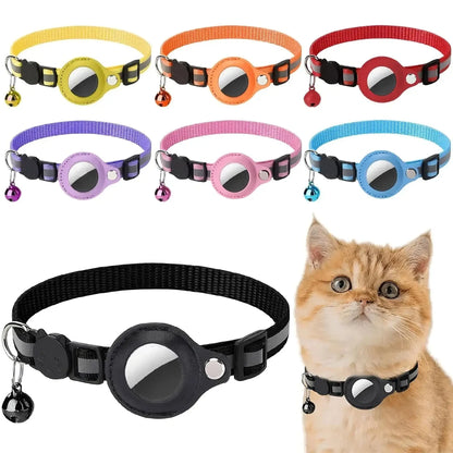 Reflective Cat Collar with Apple AirTag Holder - Planet4Shopping