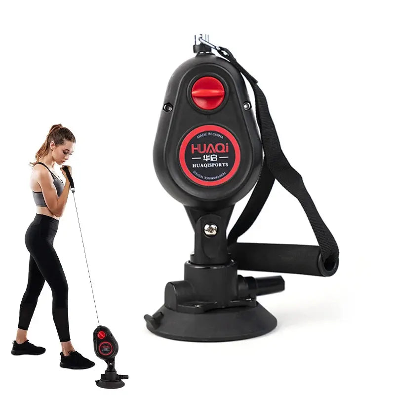 Fitness Resistance Pull Down Rope Trainer With Suction - Planet4Shopping