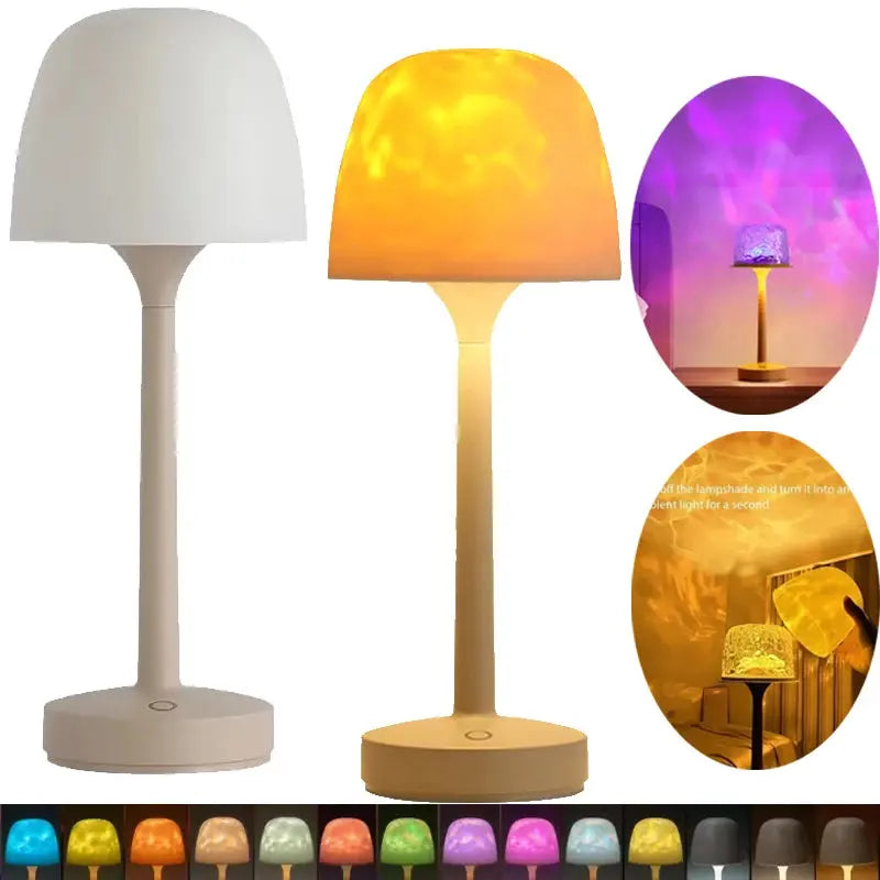 Mushroom Table Lamp with Water Ripple Projection - Planet4Shopping