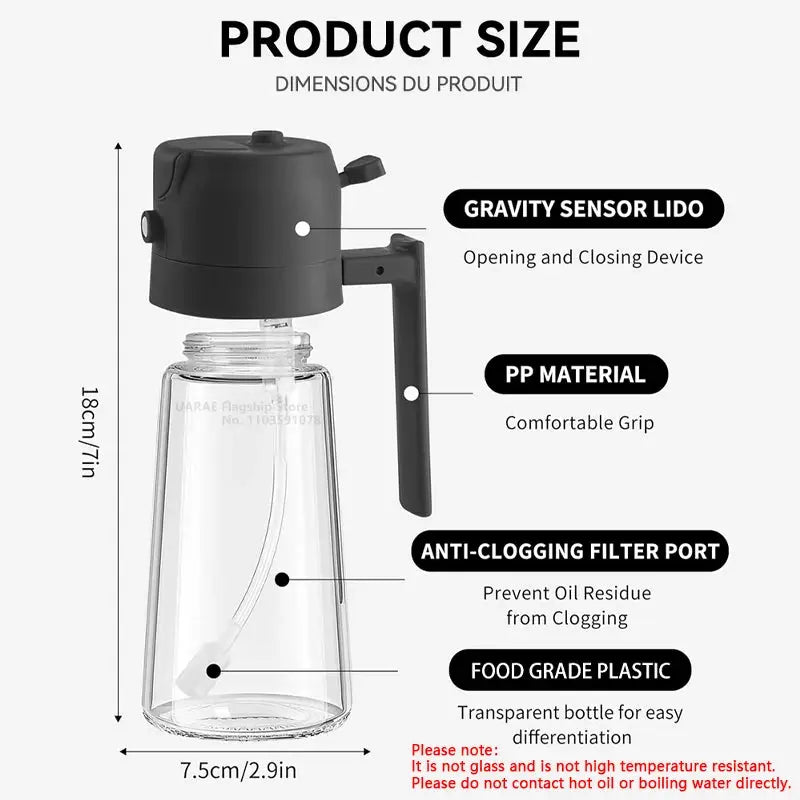 2 in 1 Oil Spray Bottle - Planet4Shopping
