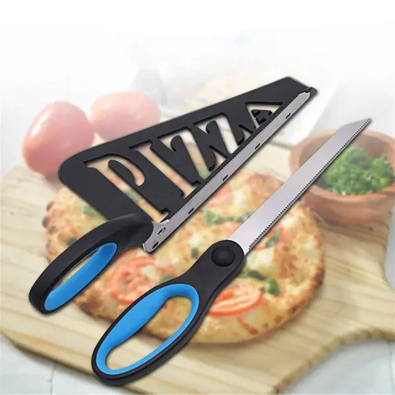 Pizza Scissors With Server Tray - Planet4Shopping