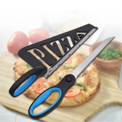 Pizza Scissors With Server Tray - Planet4Shopping