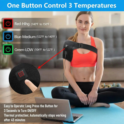 USB Heated Shoulder Brace Rotator Cuff - Planet4Shopping
