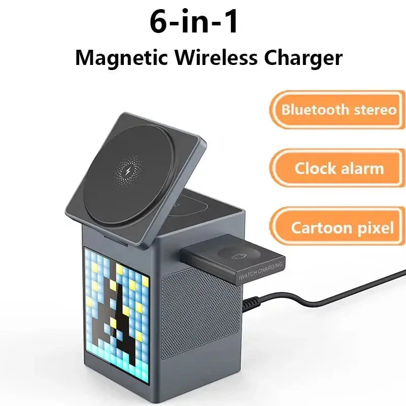 6 in 1 Magnetic Wireless Charger & Speaker - Planet4Shopping