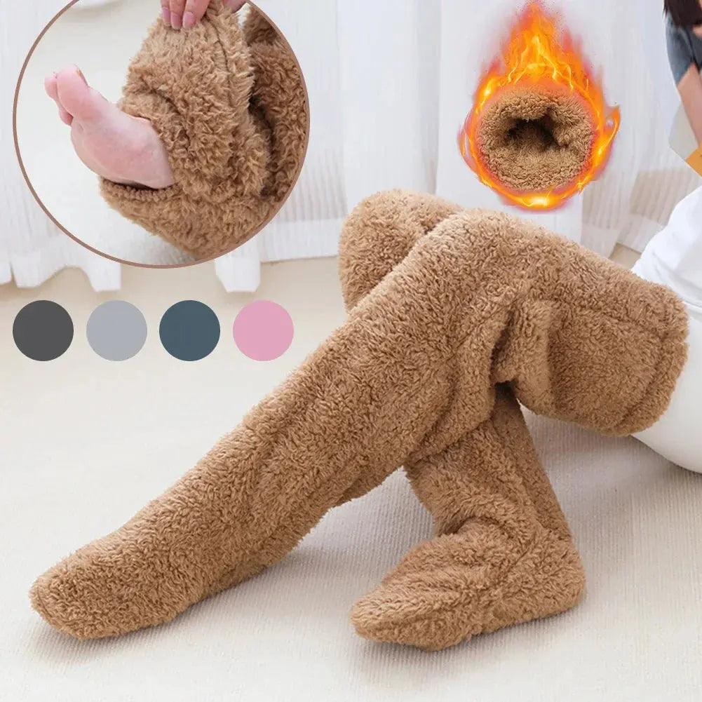 Fuzzy Leg Warmer Stocking - Planet4Shopping