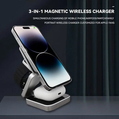 Portable 3 in 1 Foldable Wireless Charger Stand - Planet4Shopping