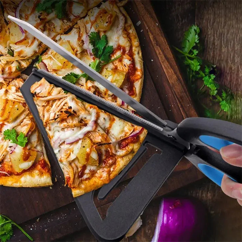 Pizza Scissors With Server Tray - Planet4Shopping