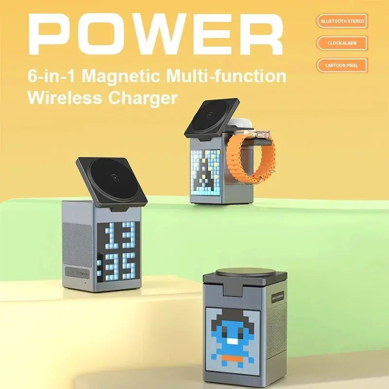 6 in 1 Magnetic Wireless Charger & Speaker - Planet4Shopping
