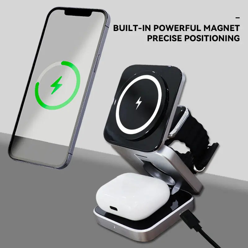 Portable 3 in 1 Foldable Wireless Charger Stand - Planet4Shopping