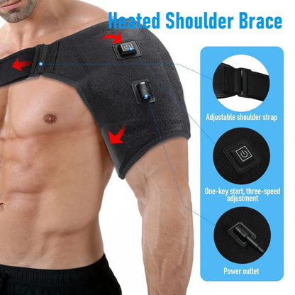 USB Heated Shoulder Brace Rotator Cuff - Planet4Shopping