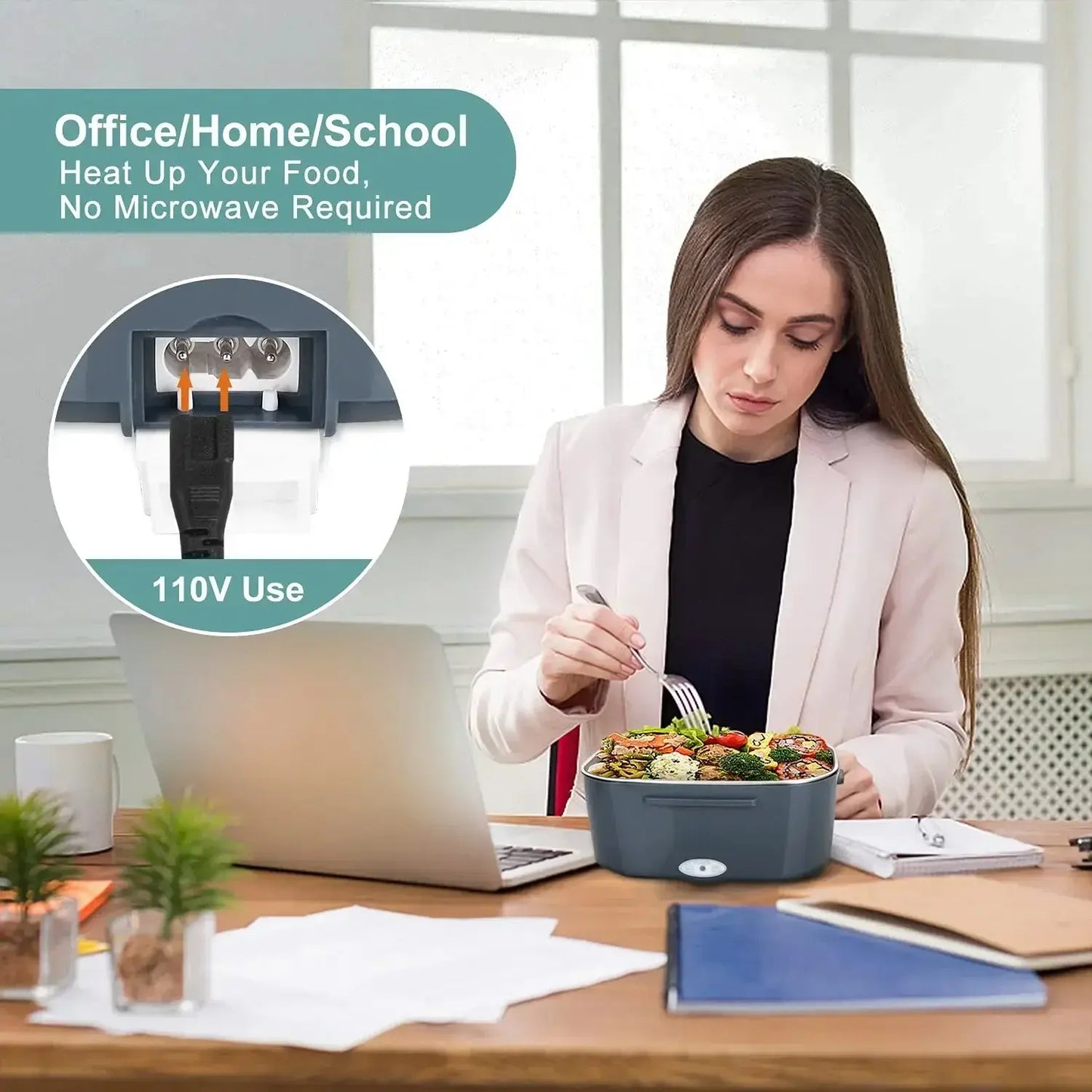 2-In-1 Electric Heating Lunch Box - Planet4Shopping
