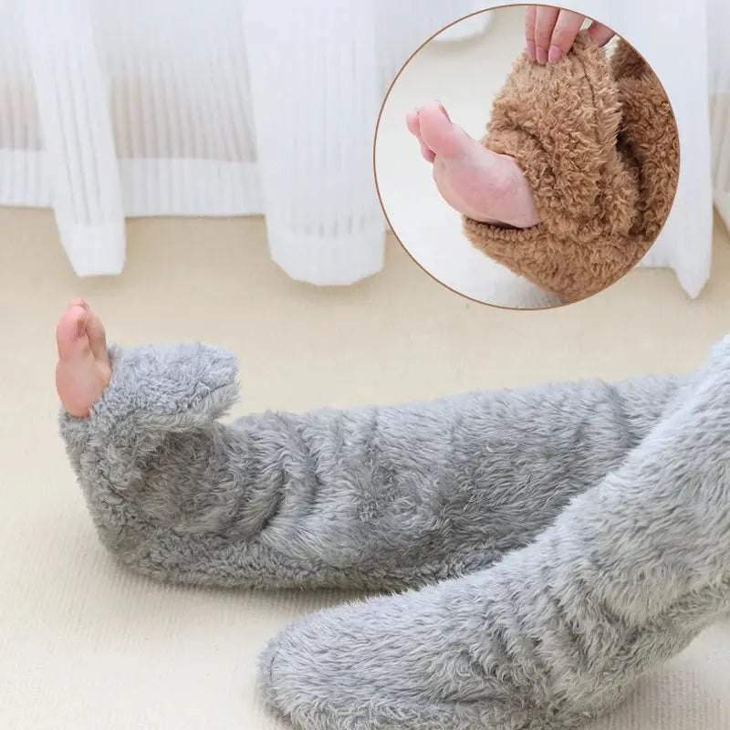 Fuzzy Leg Warmer Stocking - Planet4Shopping