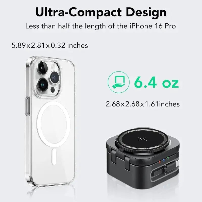 Magnetic 3 in 1 Wireless Charger Station With Extension Cords - Planet4Shopping