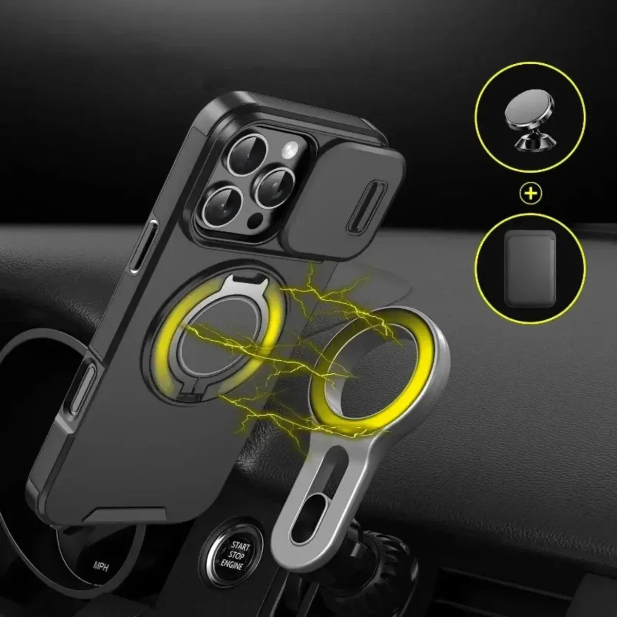 Armor Magnetic Bracket Case for iPhone - Planet4Shopping