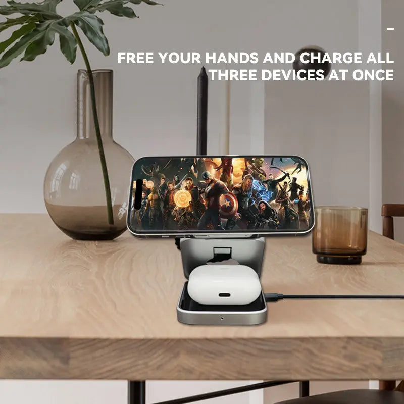 Portable 3 in 1 Foldable Wireless Charger Stand - Planet4Shopping