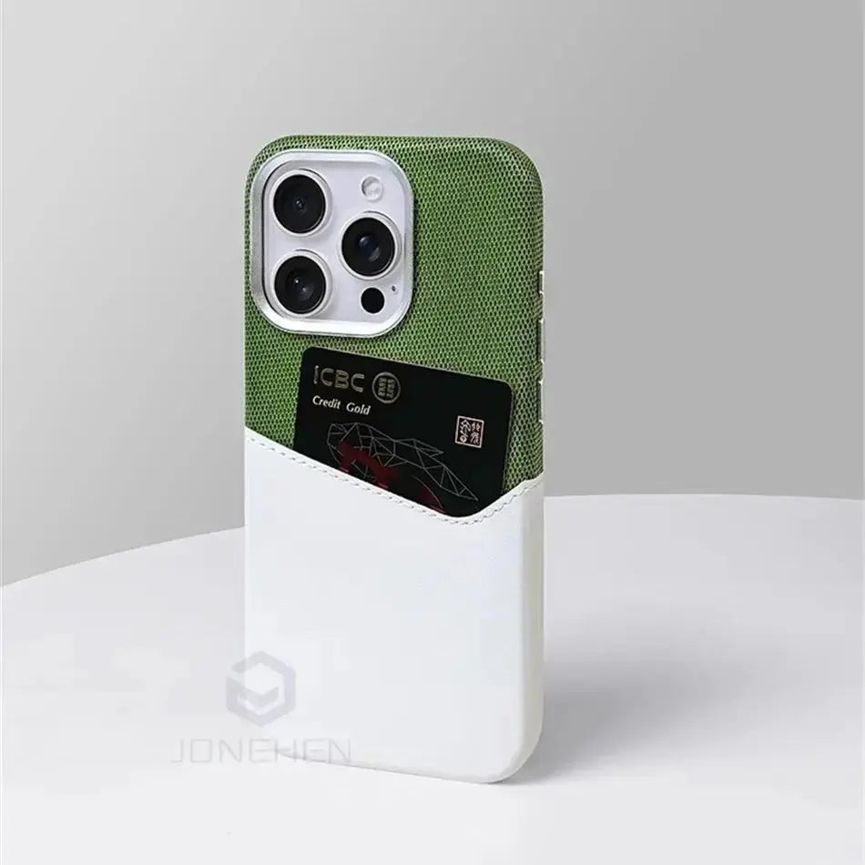 Magnetic Leather Card Holder Case for iPhone - Planet4Shopping