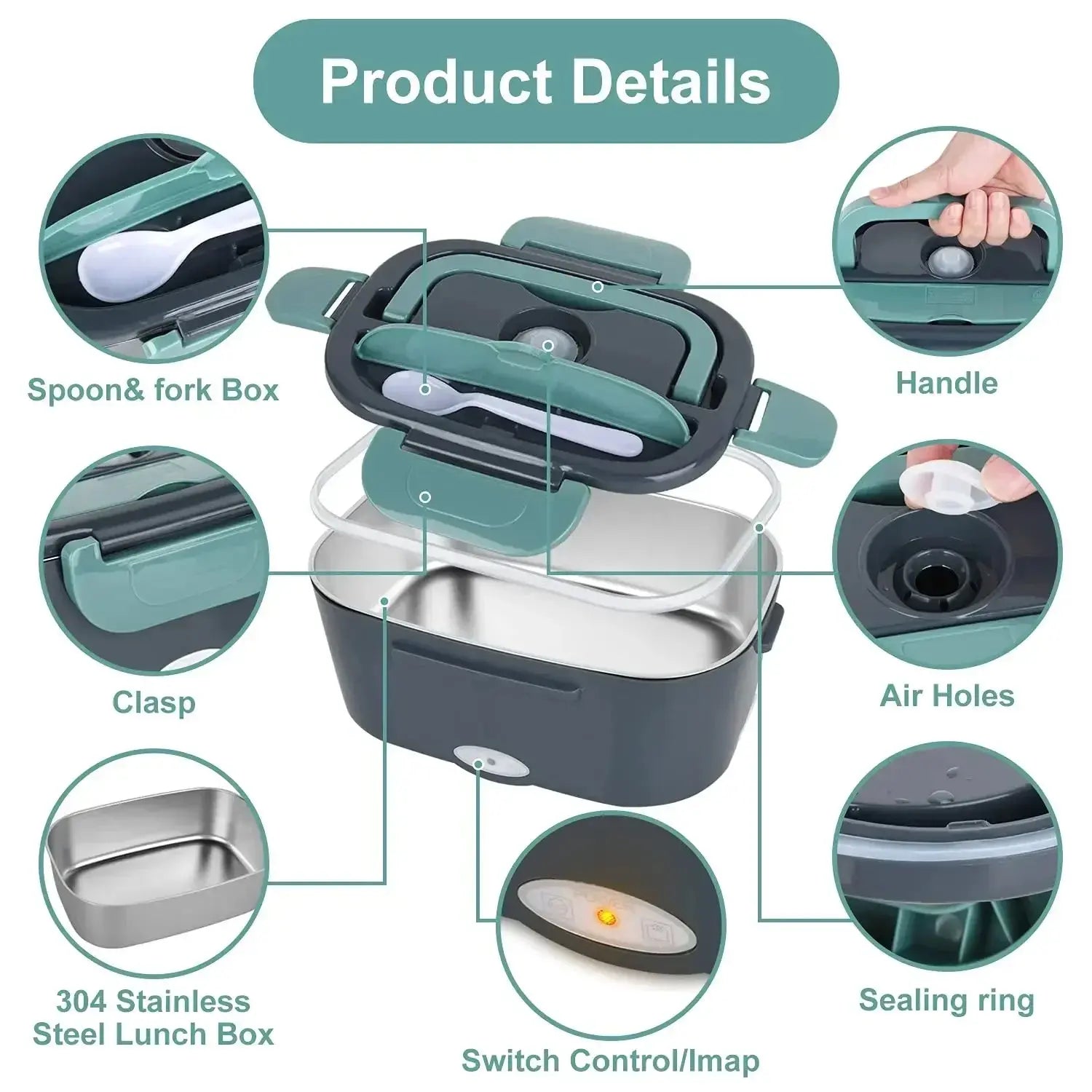 2-In-1 Electric Heating Lunch Box - Planet4Shopping