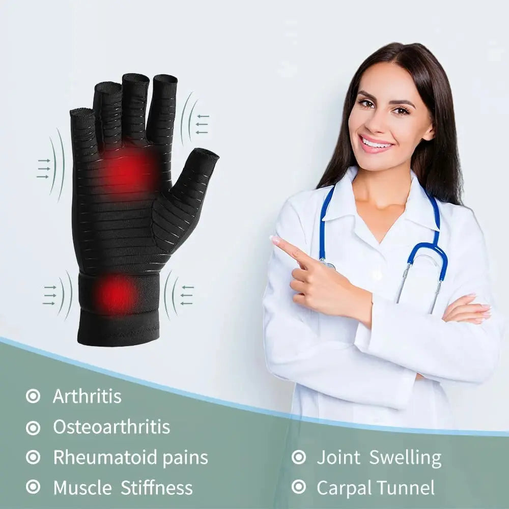 1 Pair Copper Arthritis Compression Gloves - Planet4Shopping