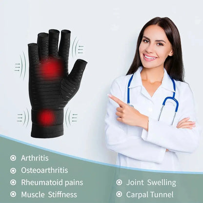1 Pair Copper Arthritis Compression Gloves - Planet4Shopping