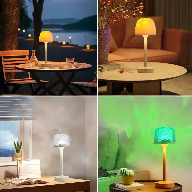 Mushroom Table Lamp with Water Ripple Projection - Planet4Shopping