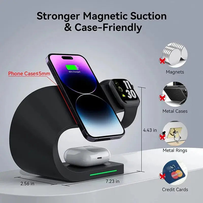 Magnetic Wireless Charger Stand 15W - Planet4Shopping