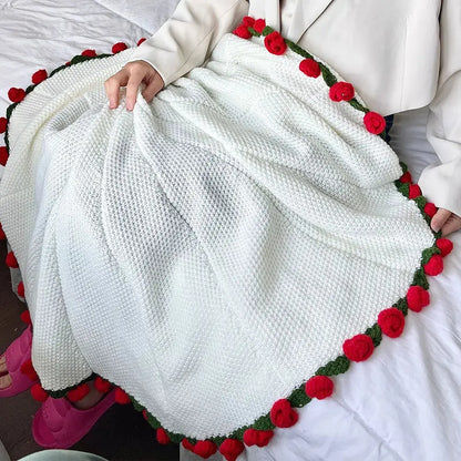 Crochet Rose Bouquet Blanket - Planet4Shopping