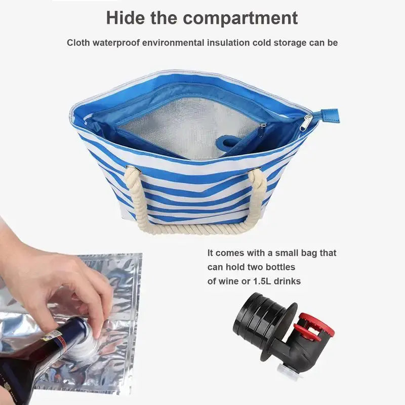 Insulated Tote Bag with Drink Dispenser - Planet4Shopping
