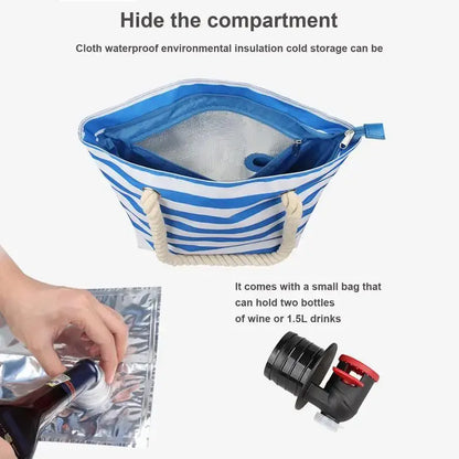 Insulated Tote Bag with Drink Dispenser - Planet4Shopping