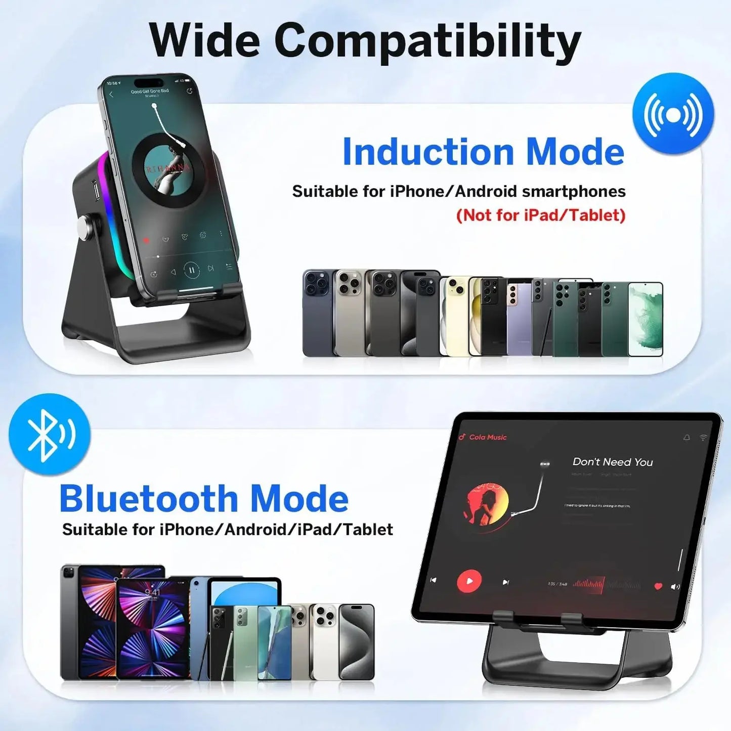 5-in-1 Wireless Induction Speaker Bluetooth - Planet4Shopping