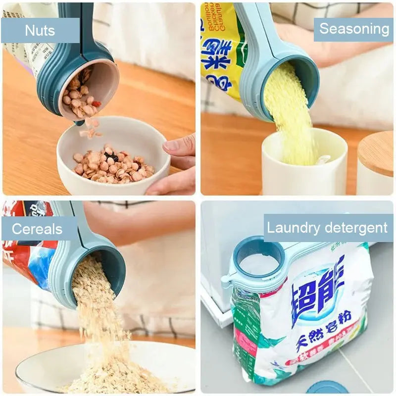 Sealing Clip With Noozle Snack Dispenser - Planet4Shopping