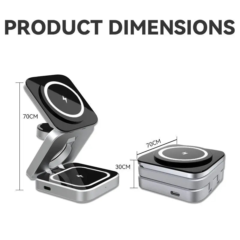 Portable 3 in 1 Foldable Wireless Charger Stand - Planet4Shopping
