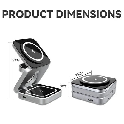 Portable 3 in 1 Foldable Wireless Charger Stand - Planet4Shopping