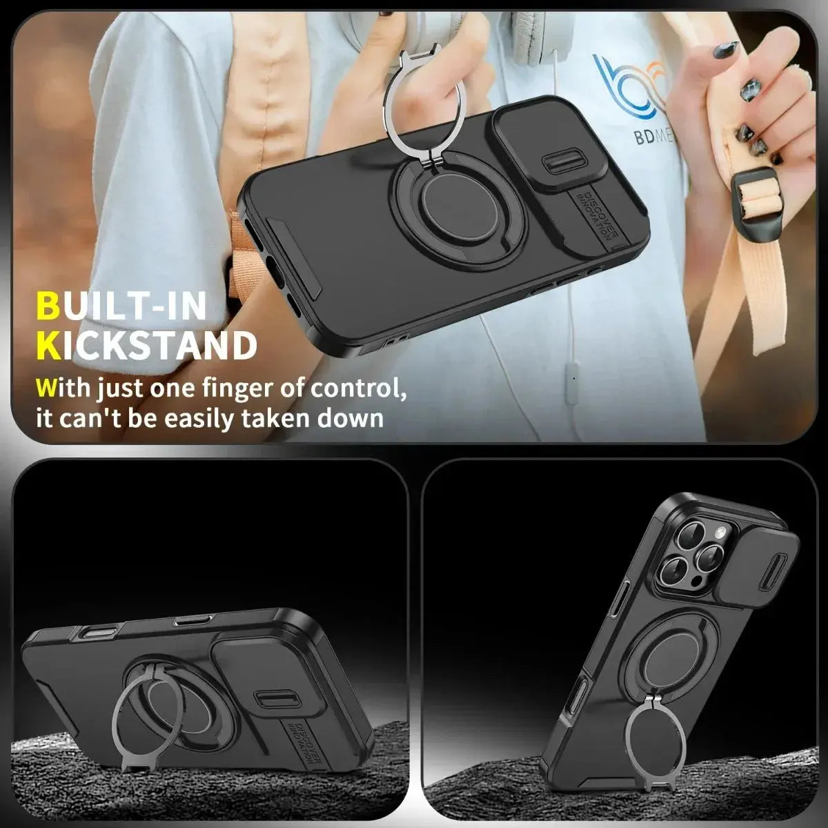 Armor Magnetic Bracket Case for iPhone - Planet4Shopping