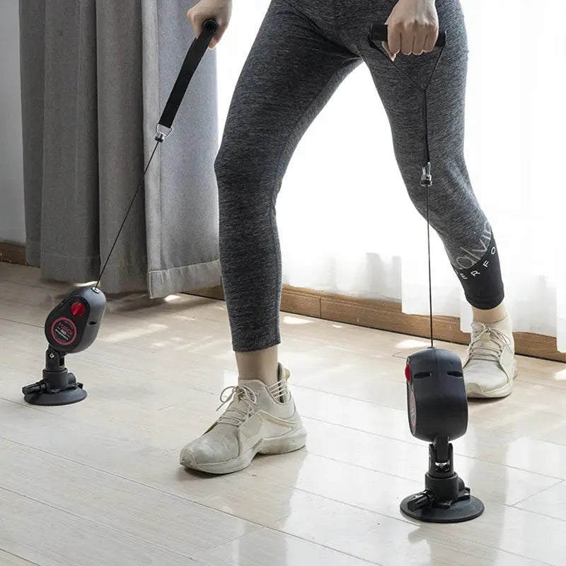 Fitness Resistance Pull Down Rope Trainer With Suction - Planet4Shopping