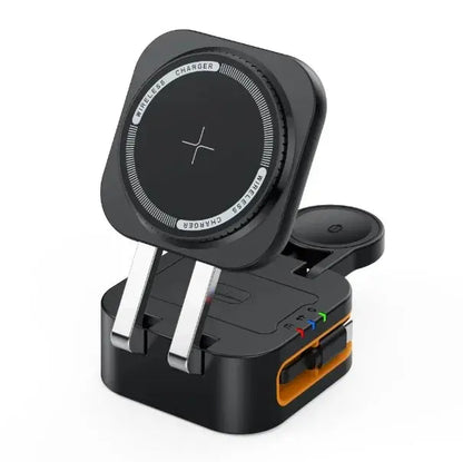Magnetic 3 in 1 Wireless Charger Station With Extension Cords - Planet4Shopping