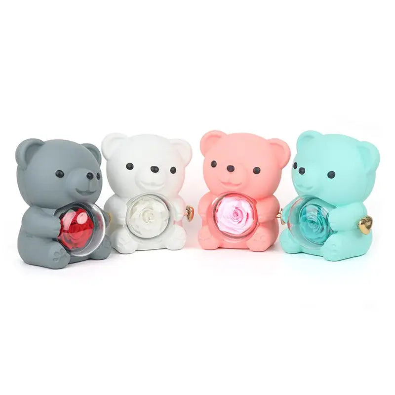 Eternal Rose Teddy Bear with Necklace - Planet4Shopping