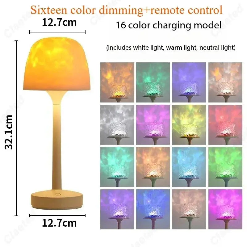 Mushroom Table Lamp with Water Ripple Projection - Planet4Shopping
