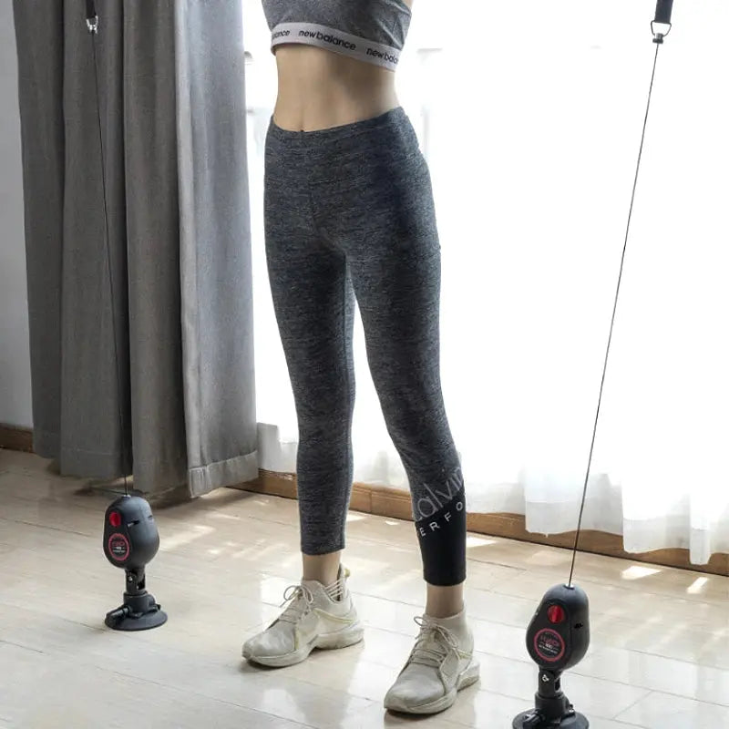 Fitness Resistance Pull Down Rope Trainer With Suction - Planet4Shopping