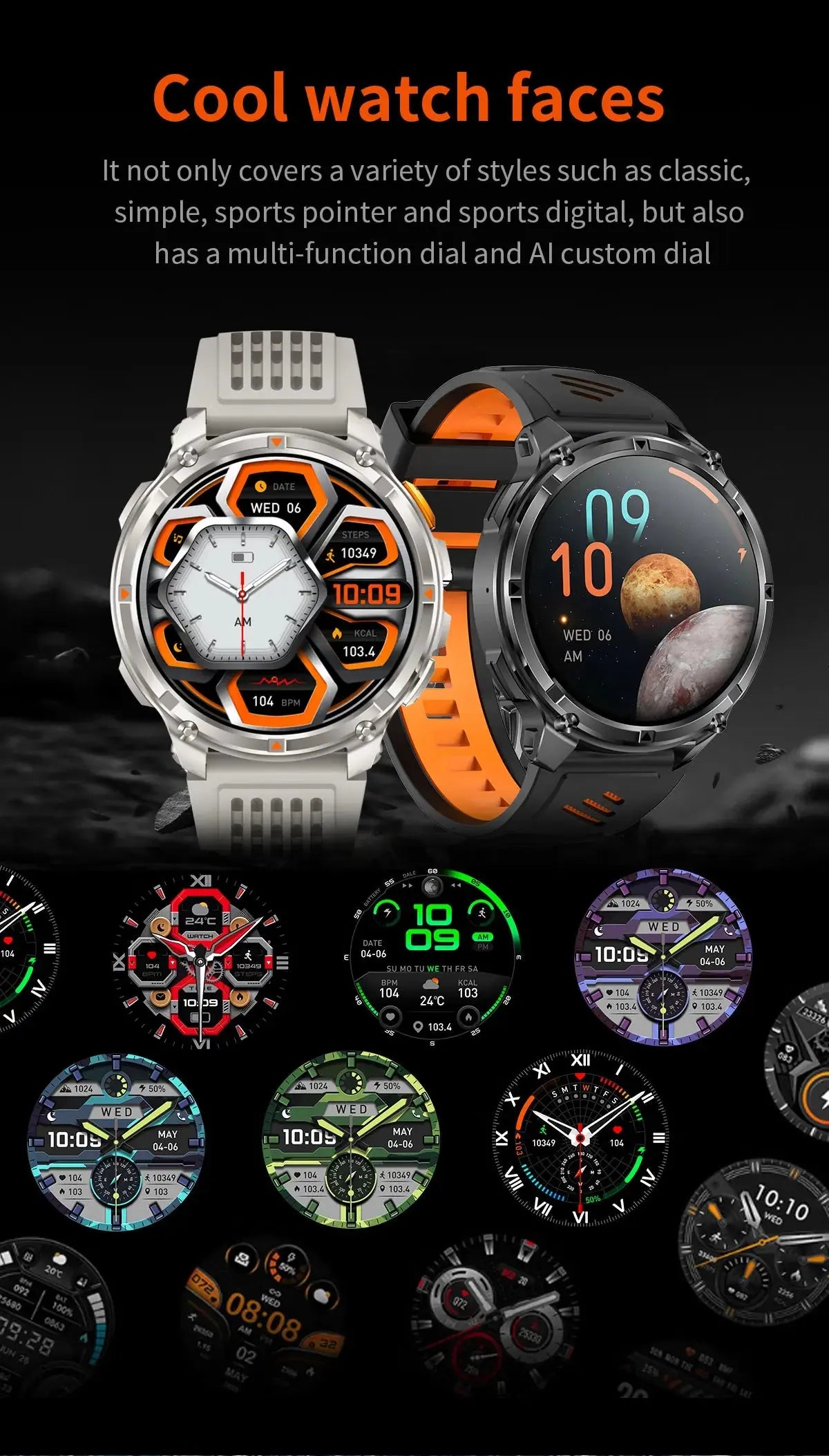 2026 New T-Rex3 Ultra 1100Mah Military Smart Watch Men 1.7" - Planet4Shopping