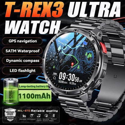 2026 New T-Rex3 Ultra 1100Mah Military Smart Watch Men 1.7" - Planet4Shopping