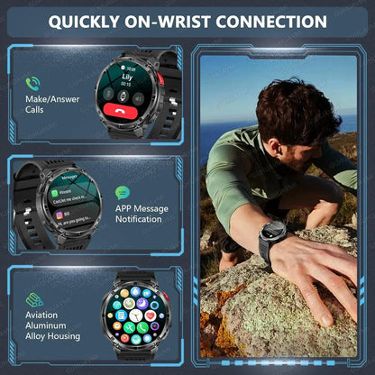 2026 New T-Rex3 Ultra 1100Mah Military Smart Watch Men 1.7" - Planet4Shopping