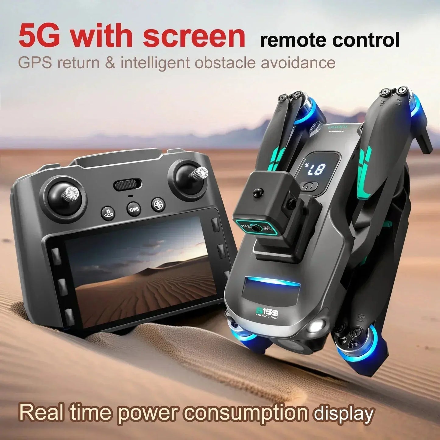 S159 GPS Rc Drone 5G Professional 8K HD - Planet4Shopping